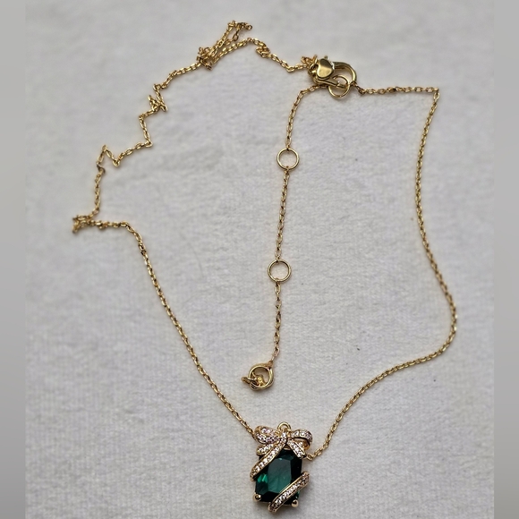 Kate Spade Pave Present Pendant Necklace & Stud Earrings - Picture 5 of 6